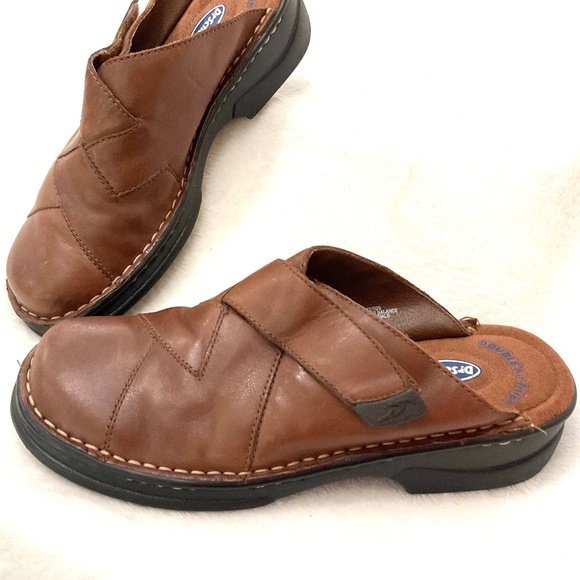 Dr Scholl's Megan Double Air Pillow Slip On Comfort Mule  Clog Leather Size 8 - Picture 1 of 15